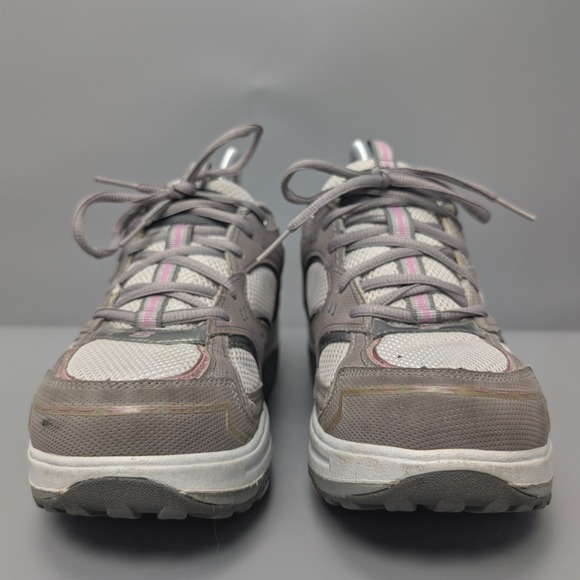 Skechers Shoes Women's Size 9.5 Gray Pink Walking Tone Ups Athletic Sneakers - Picture 3 of 12